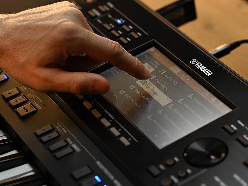 Utilizzo del touch screen della Yamaha Workstation Arranger PSR-SX720+