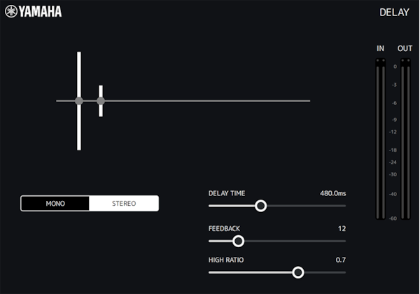 Yamaha dspMixFx: Delay