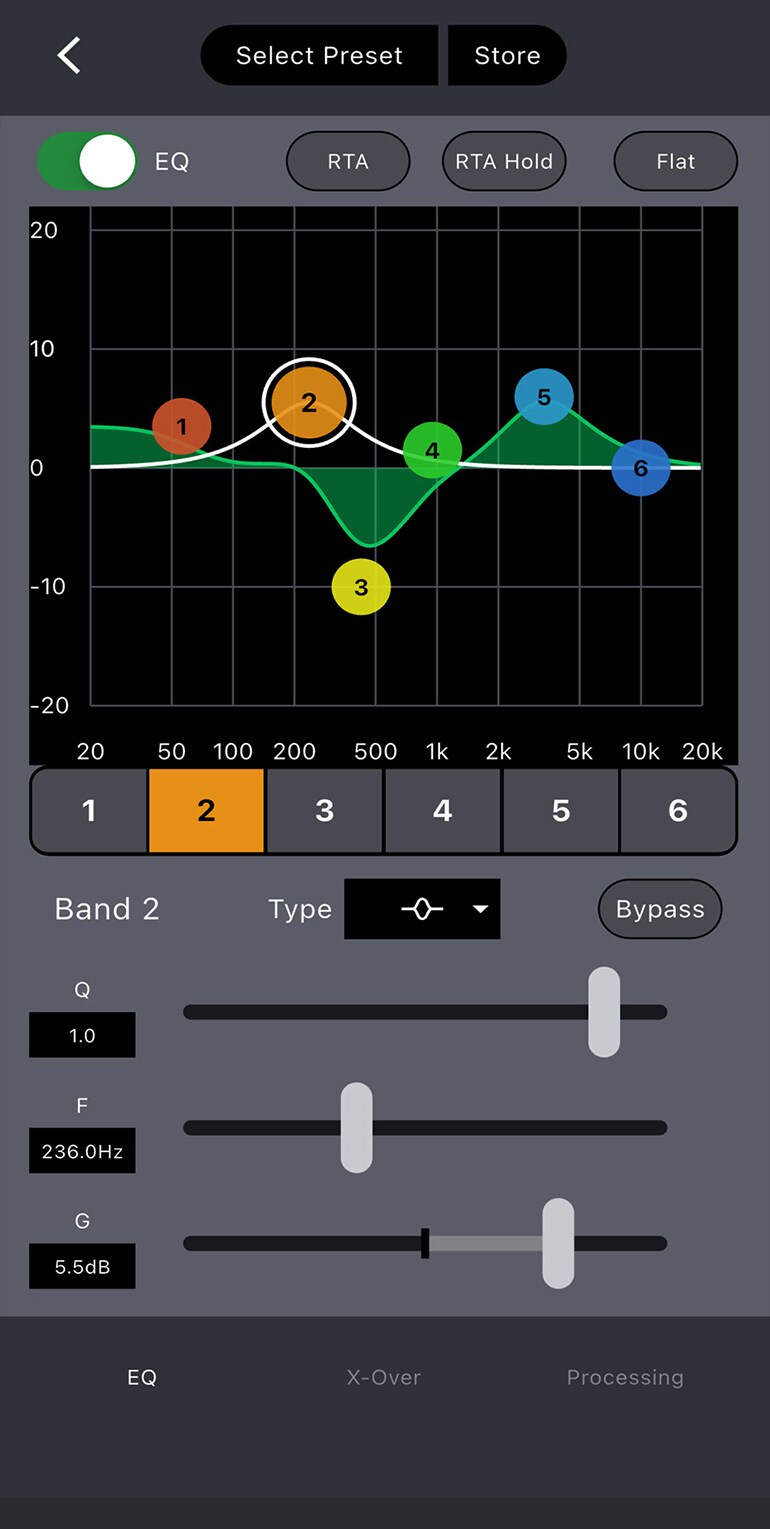 Regolazione EQ