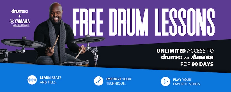 Drumeo Campaign banner