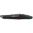 Side view of the MODX M6 showcasing its logo. The sleek design stands out with a refined presence.