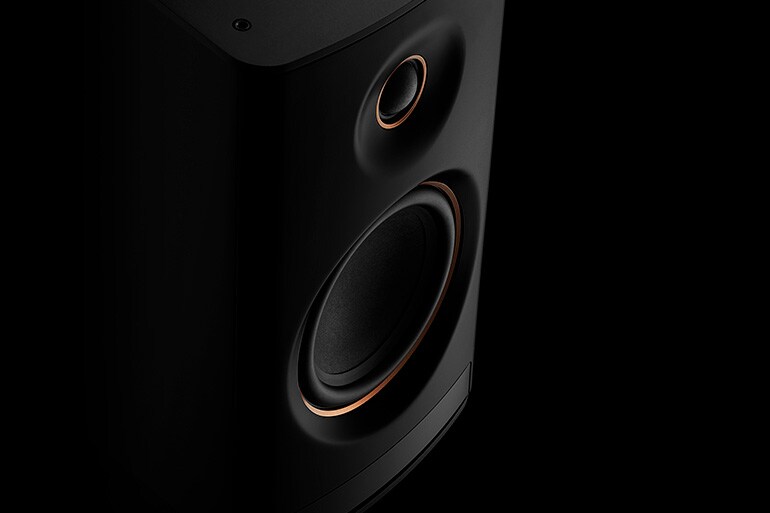 Close‑up of the NX‑70A showing the speaker diaphragm