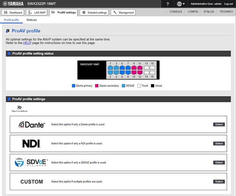 Yamaha SWX3220/SWX2320: One-click Optimization