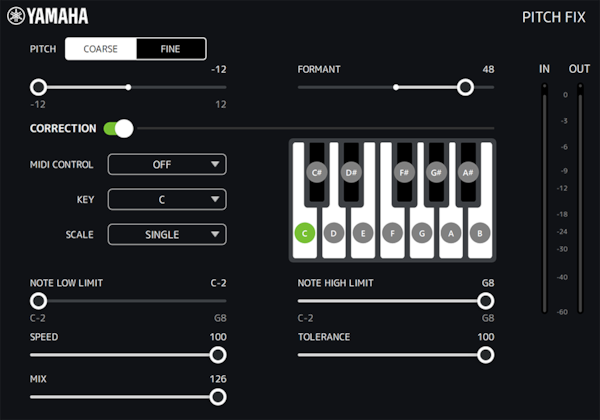 Yamaha dspMixFx: Pitch Fix (Voice Changer)