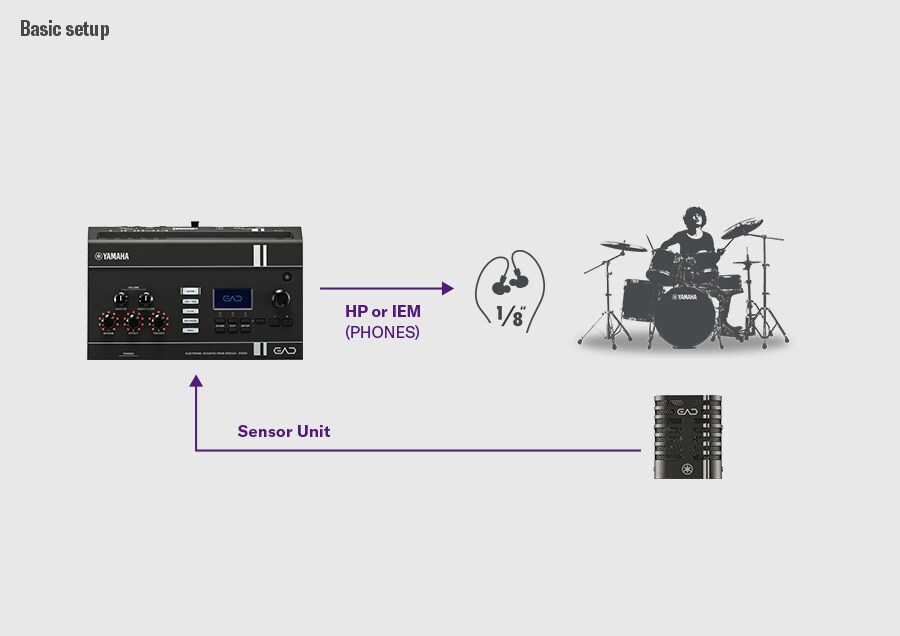 Diagramma che mostra una configurazione EAD20 di base.