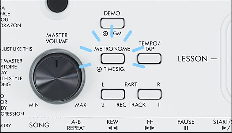 The built-in Metronome function