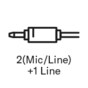 2 (Mic/Line) + 1 ingressi di linea