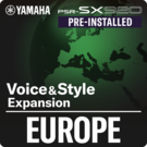 Europe (Pre-installed Expansion Pack - dati compatibili Yamaha Expansion Manager)