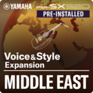 Middle East (pacchetto Espansione pre-installato – dati compatibili con Yamaha Expansion Manager)