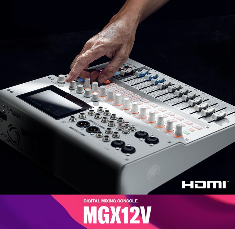 Console di mixaggio digitale a 18 canali Yamaha con interfaccia video MGX12V