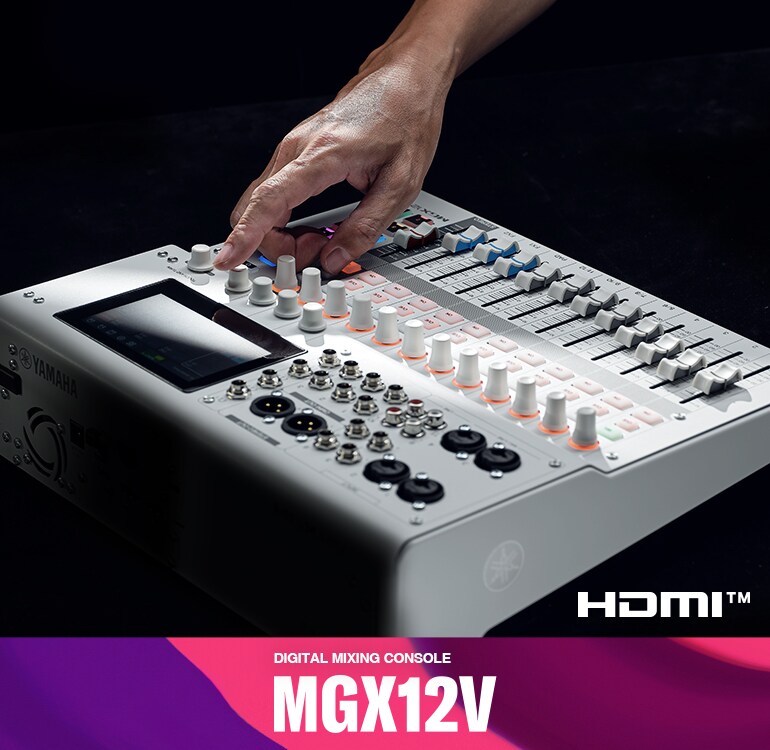 Console di mixaggio digitale a 18 canali Yamaha con interfaccia video MGX12V