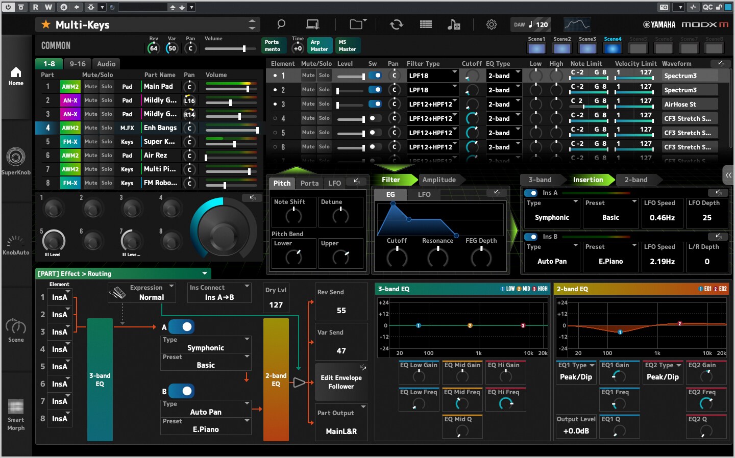 Screenshot of the product interface