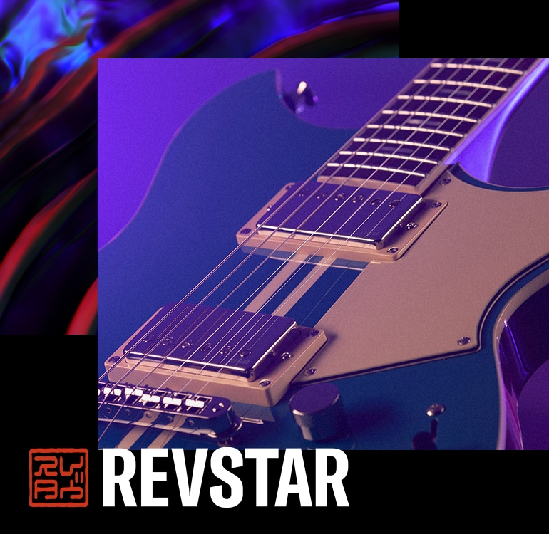 Primo piano della Revstar Professional “RSP20 SWB” con illuminazione viola sullo sfondo